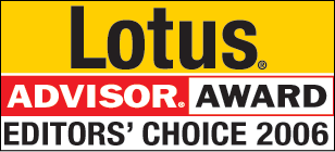 Lotus Advisor Editors Choice 2006