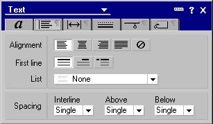 Text properties box 2