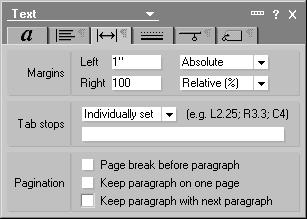 Text properties box 3