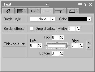 Text properties box 4