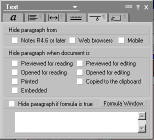 Text properties box 5