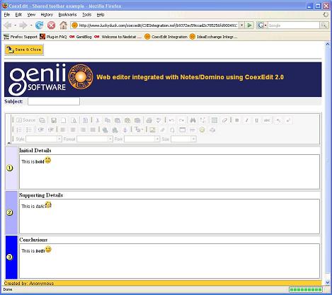 Vertical layouts with silver skin and shared full toolbar