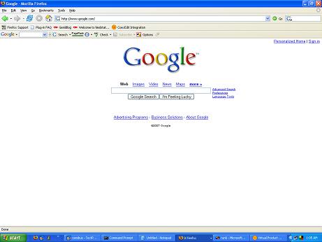 Google home page