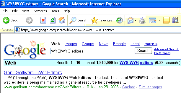 Results of search for WYSIWYG editors