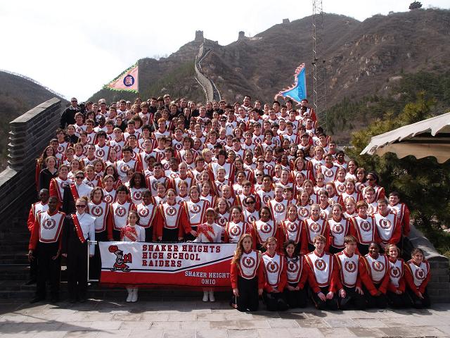 Shaker Heights Marching Band on Great Wall